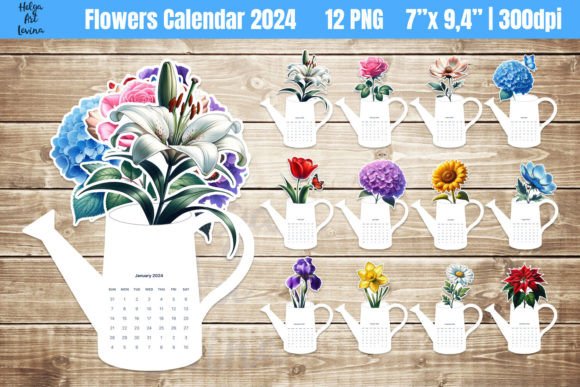 Download Flowers Printable Calendar 2024 - Calendar 2024 Collection
