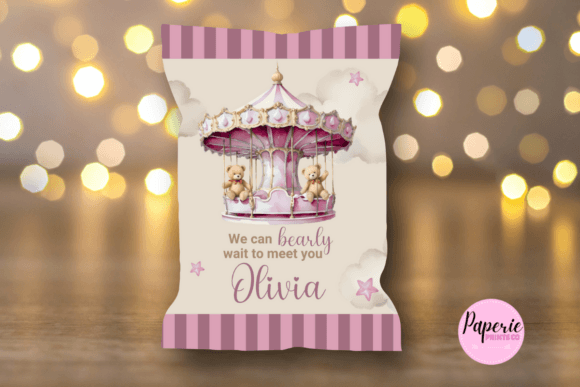 Download Bear Girl Baby Shower Chip Bag Wrappper - Baby shower chip bag Collection